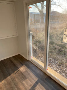 Brand new house construction interior.
