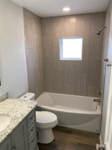 interior of new apartment, modern bathroom