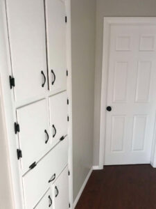 luxurious wardrobes and White handmade wooden door